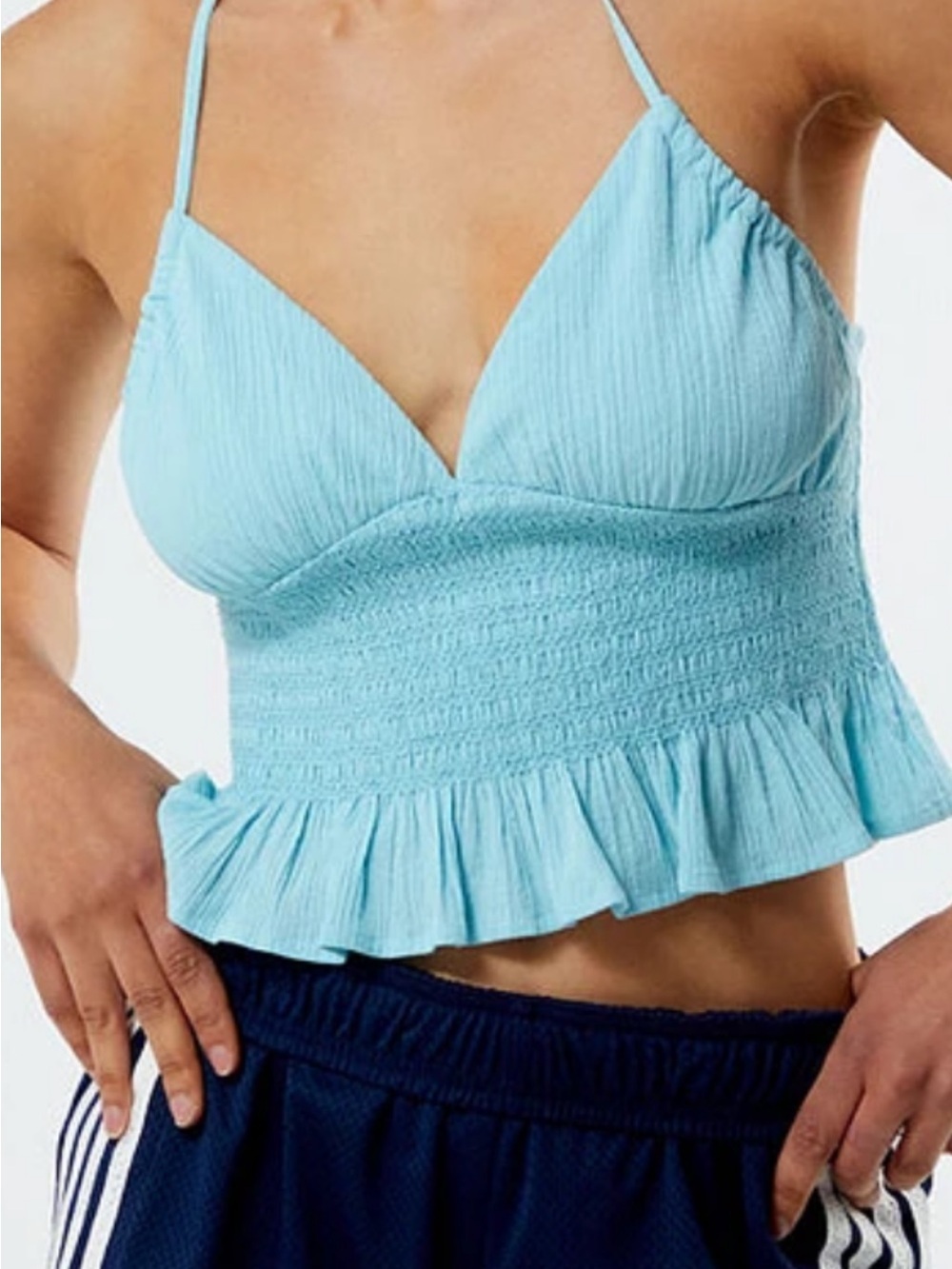 Pacsun La Hearts smocked halter top